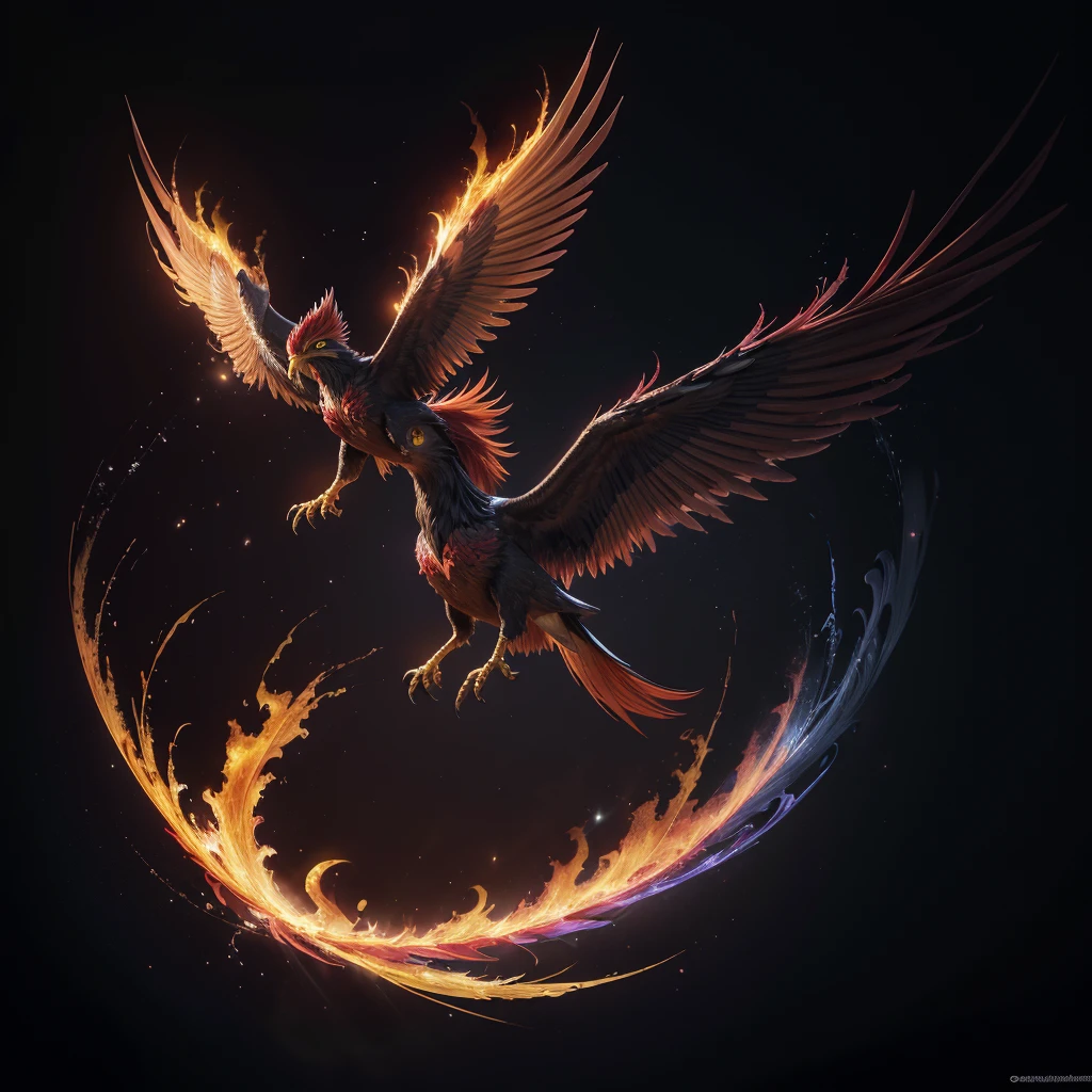 a dark background with a bright red diamond style phoenix and a black background, a hologram of a PHOENIX bird, CGSociety, hologram-futurism, Phoenix, 3d del símbolo de Phoenix, avatar for website, Phoenix!!!! logo, high resolution, ethereal hologram center, unused design, ether, holographic design, 3d neon phoenix geometric shapes, etheric