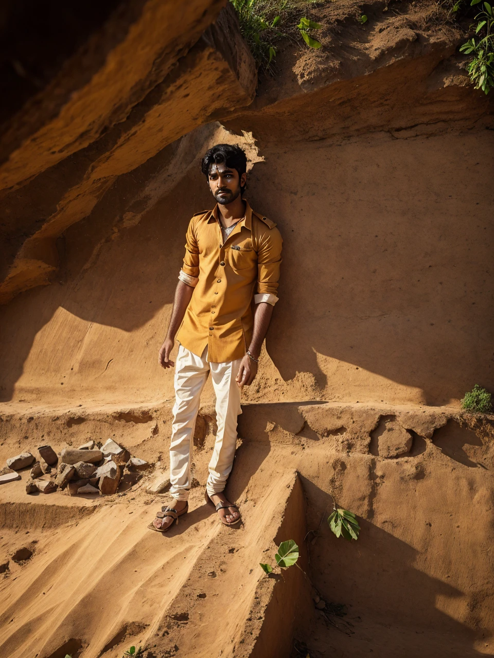 A sanatani handsome boy background akhand Bharat
