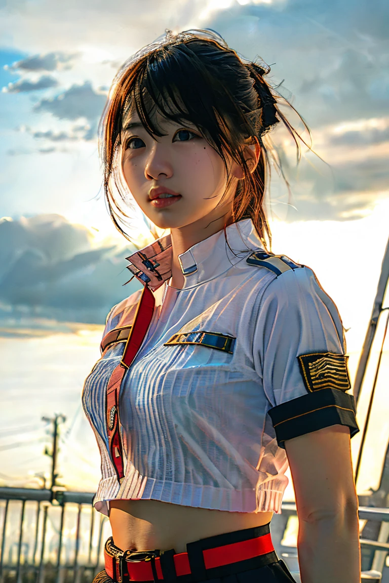 storm、Female soldier in combat uniform、