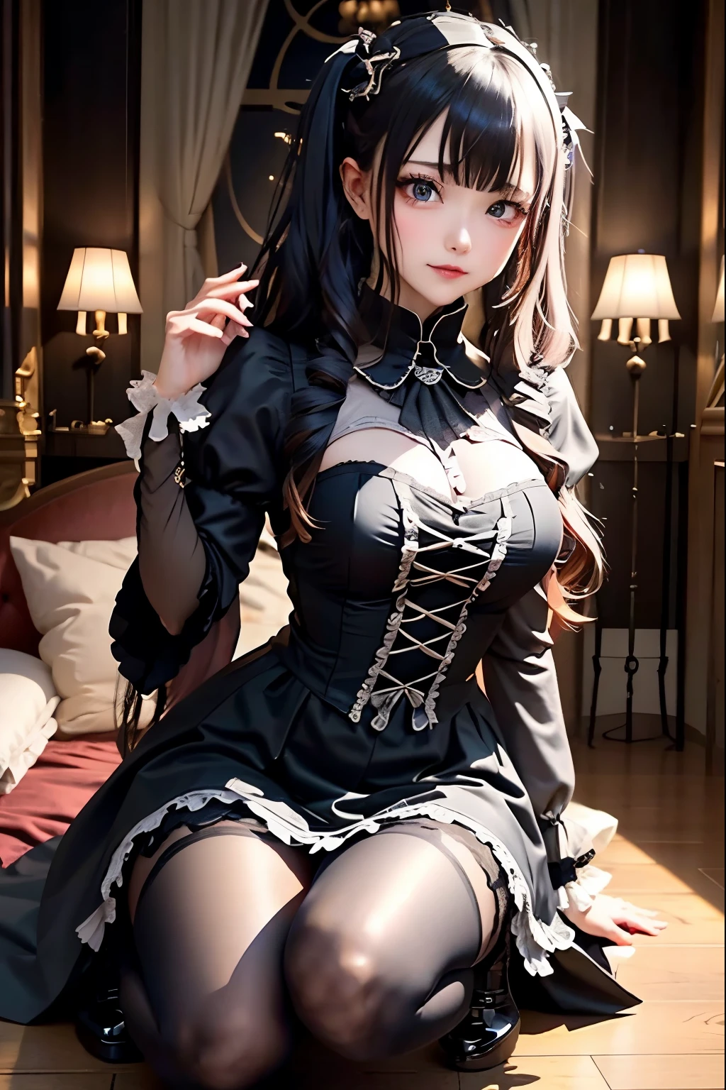 ハードなDark Gothicメイク、Black dark eyeshadow、sad、Good skin radiance、Dark Gothicメイク、Dark smile、palace、The beauty of fragrance、24-years-old、Expression of intense sexual pleasure、Embarrassed look、Dark Gothic、Highest quality、Expression of sexual pleasure without pain、Drunk face、Purple maid outfit、Mysterious、Noble、sexy、Loving smile、Twin tail hair、Right blue eye、Left eye is red、Super tempting pose、Platform Heel Shoes、Heavy makeup、Gothic ta clothes、Silver Hair、Long Hair Straight Hair、Cute Gothic Loliress、Beautiful Face、elegant features、Attractive face、Stained glassを背景に、Chest glistening with sweat、The room is dark、goth long dress、Bell Sleeves、Wizard Sleeve、Decadent look、Sexually excited expression、Glossy thighs wet with water、Thighs that are wet and shiny with oil、Background of a room full of roses、sad表情、Rose Maiden、The embroidery is pink、The dress has pink embroidery.、Thigh-high socks、Knee-high socks、Gentle expression、Dark black eyeshadow、Stained glassとバラの背景、thighs are a little thin、Female Duo、Female couple、dark church background、Stained glass、Black metal world、Dark Castle、Dark Room、Slender body、gothic long dress、Victorian dress、Small breasts、Hold the wine in your right hand、Hold the lantern in your left hand、pantyhose、The bed is covered with roses、Her thighs are shining with sweat、My body is wet and shiny、Lots of glitter on the thighs、sweating、私の太ももはsweatingでベタベタしている、Sweat glistening on my thighs、The whole body is sweaty and shiny、I sweated a lot.、My thighs are sweaty、Wet thighy thighs are shining with sweat、A lot of sweat glistening all over the body、Slender body、Put your head on the pillow、Sleeping on a bed、Beautiful legs、Stretching legs、Lie down in bed、Lie on your back in bed、Thin legs、