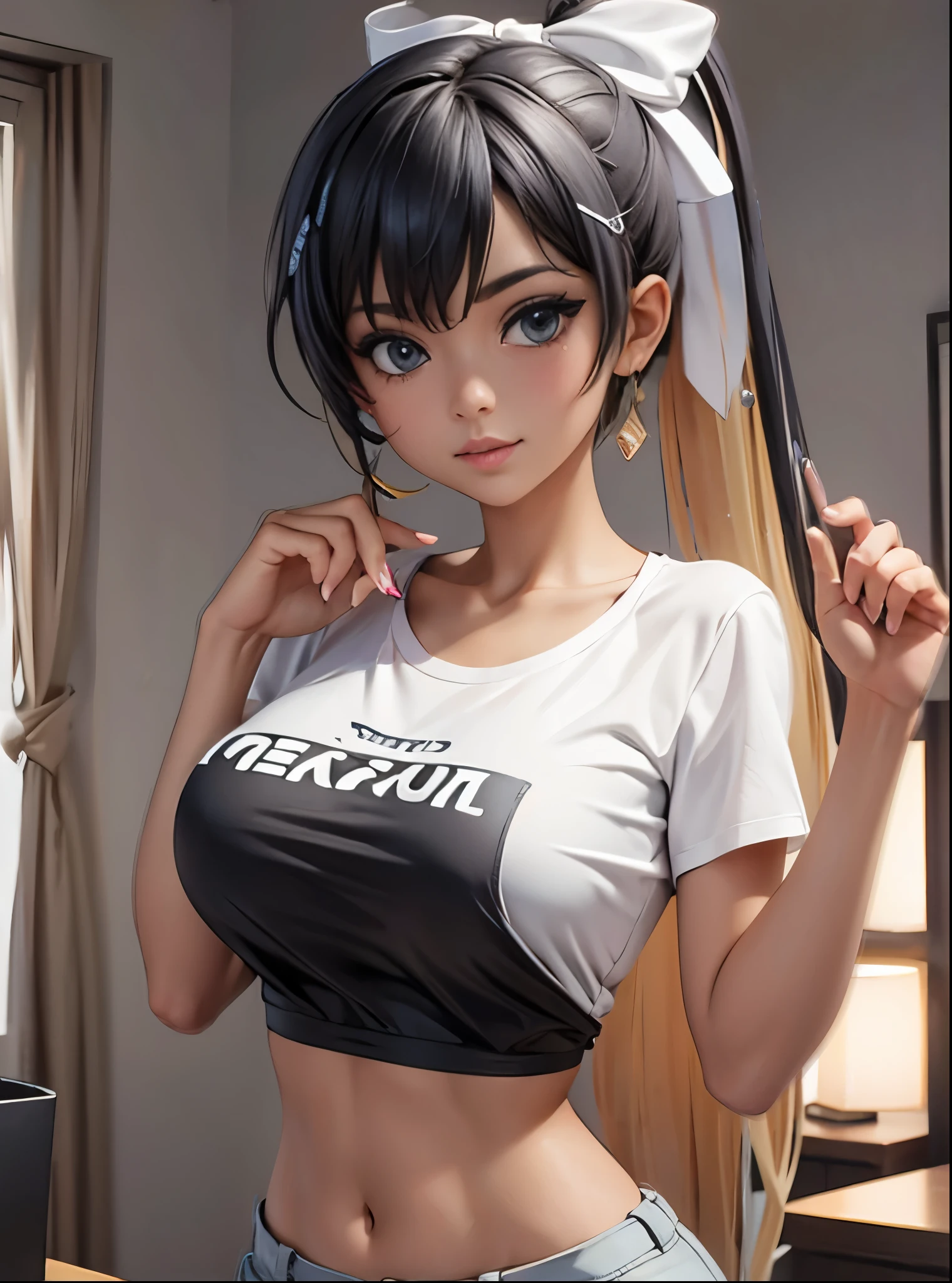 half breast t-shirt