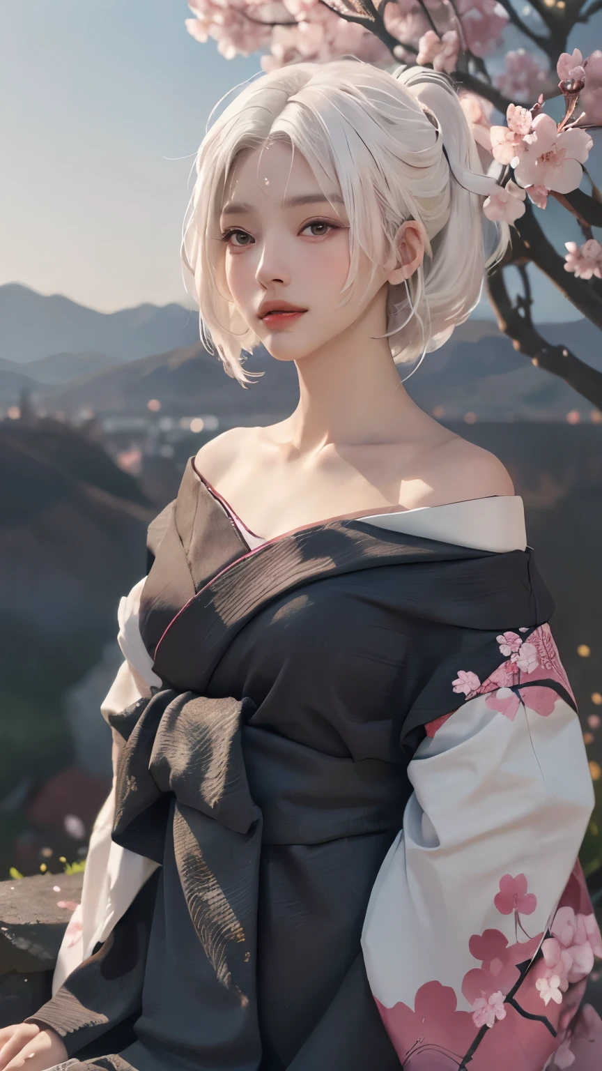 masterpiece, top-quality, ((1womanl)), different silver color, finely eye and detailed face, intricate detailes, Casual black and silver attire, window, A smile, Happiness, tenderness, high-level image quality、selfee, Beautuful Women、tall、a small face, D-cups, The upper part of the body、nightfall, nighttime scene、𝓡𝓸𝓶𝓪𝓷𝓽𝓲𝓬、Korea person, Idol Photos, Model photo, k pop, Professional Photos, Vampires, Korean fashion in black and silver, Fedoman with necklace, inspired by Sim Sa-jeong, androgynous vampire, :9 detailed face: 8, extra detailed face, detailed punk hair, ((eyes are deialed)) baggy eyes, Seductive. Highly detailed, semi realistic anime, Vampires, hyperrealistic teen, Delicate androgynous princess, imvu, ((short hair woman)), silver hair woman with wild look, ((Woman with short silver hair)), ((1 persons)), sitting,