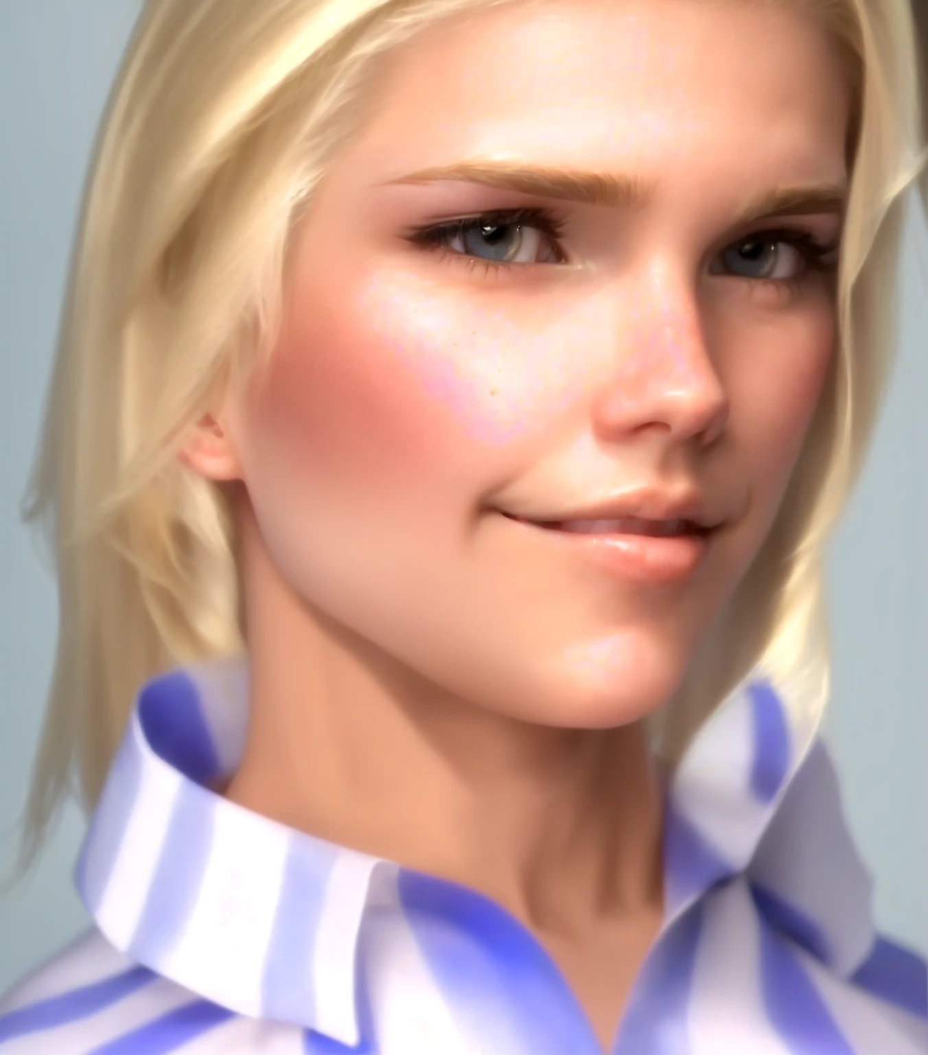 (a german MAN), he's European, blonde hair, brown eyes, (eyes turned to look at the camera), swedish, as a character in Out Run 2, of SEGA, 3D CG from the 2000s, Wolf, 2k, 2 k, (( happy curious face)), realistic, render of rich young man, elegant shirt. fighting game character, tadzio, bright clean face, from devil may cry, cunning wide open eyes, smirk, he knows he's the best