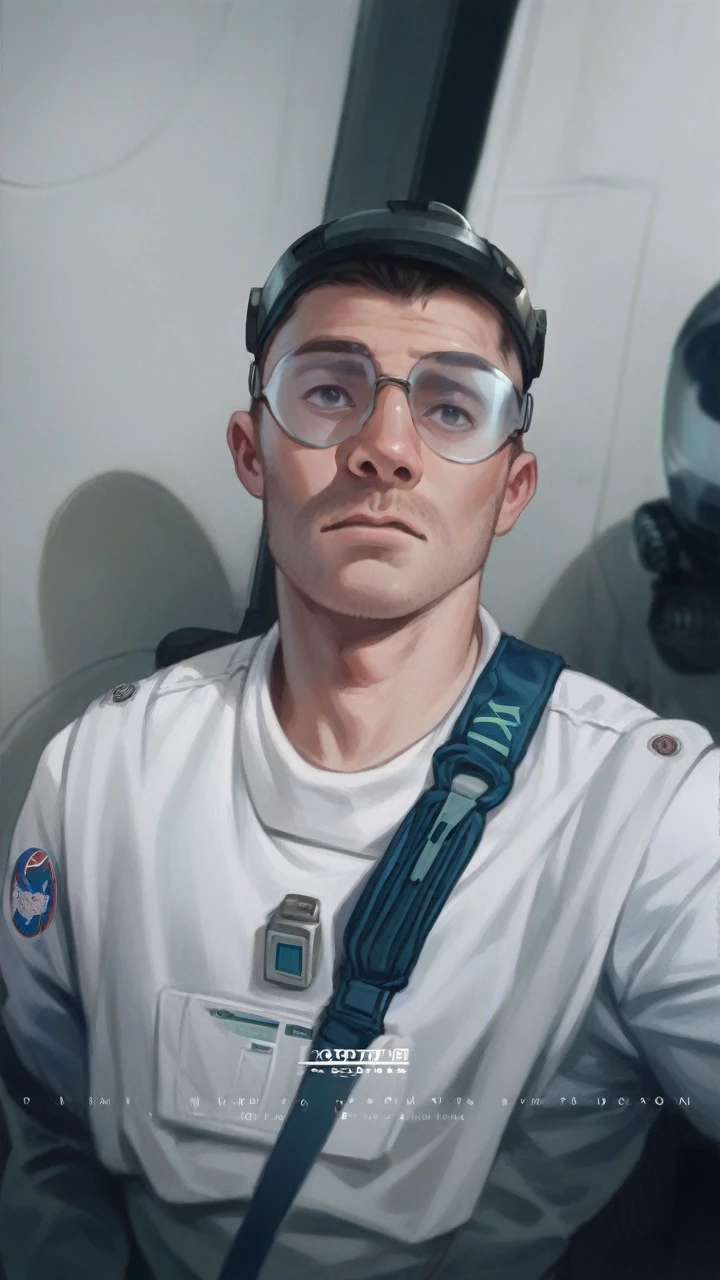 an astronaut in space without a helmet