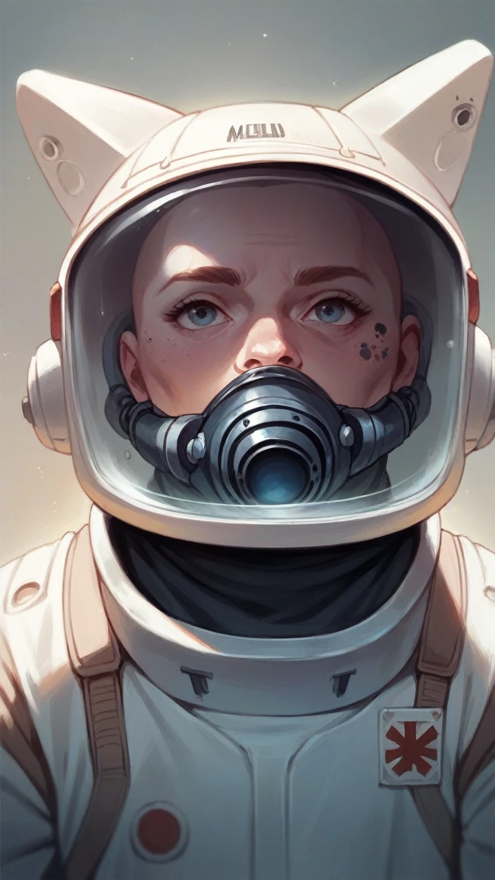 an astronaut in space without a helmet