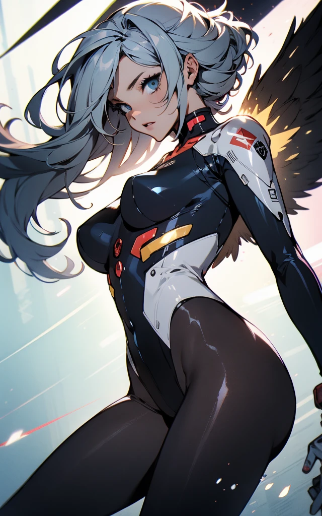 (((Adult Woman))), ((Best Quality)), ((masutepiece)), (Detailed: 1.4), (Absurd), 35-year-old adult woman with Simon Bisley-style micro thong, Genesis evangelion neon style clothing, 2-piece clothing, Long silver Hair, arm tatoo, cybernetic hands, pastel, Centered, scale to fit the dimensions, nffsw (High dynamic range),Ray tracing,NVIDIA RTX,Hyper-Resolution,Unreal 5,Subsurface Dispersion, PBR Texture, Post-processing, Anisotropy Filtering, depth of fields, Maximum clarity and sharpness, Multilayer textures, Albedo and specular maps, Surface Shading, accurate simulation of light and material interactions, Perfect proportions, Octane Render, Two-tone lighting, Wide aperture, Low ISO, White Balance, thirds rule, 8K Raw, Crysisnanosuit,loraeyes,nijistyle,pantyhose,blue eyes