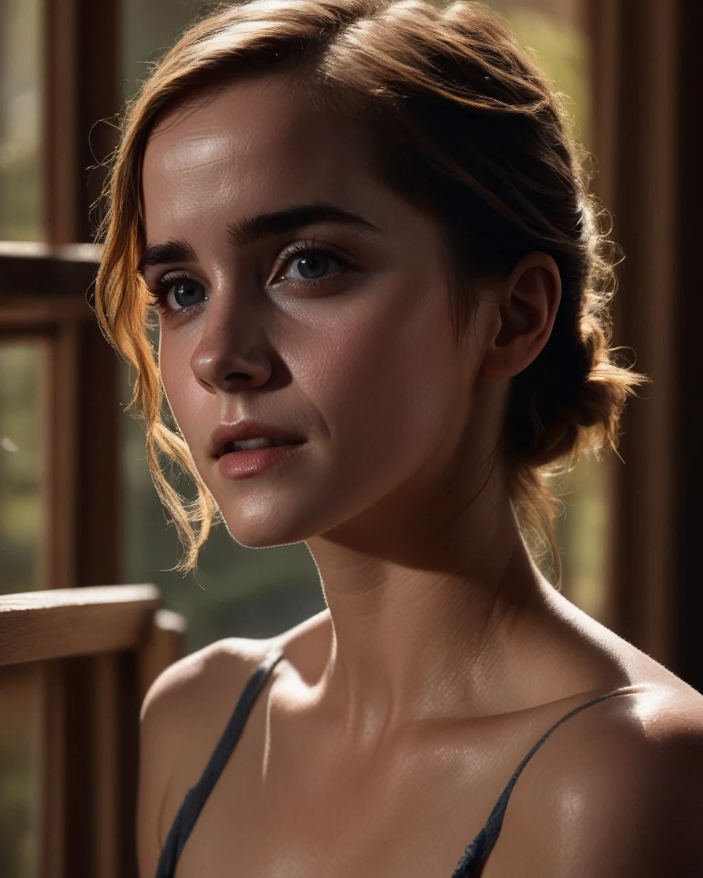 Emma Watson,((wearing nothing, naked)), outdoor, denim, oversized t-shirt, ((sharp face, detailed face, realistic face, naturtal skin, realistic skin, detailed skin, pores)), ((perfect eyes, detailed eyes,realistic eyes)), (masterpiece, best quality, ultra-detailed, best shadow), high contrast, (best illumination), ((cinematic light)), colorful, hyper detail, dramatic light, intricate details, (1 girl, solo) , ultra detailed artistic photography, dreamy, backlit, shadows, ultra high definition, 8k, ultra sharp focus, ultra high quality model, soft lighting, film photography, analogue photography, hyperrealism, massive naked tits, nsfw, wet