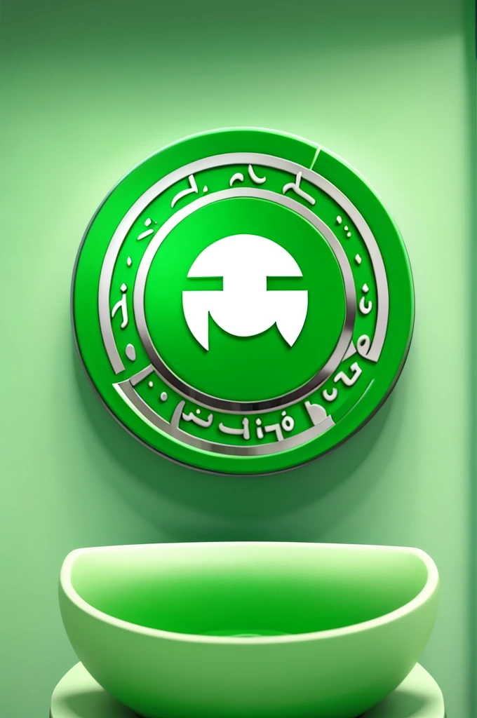 Arabic team logo green color with white symbol