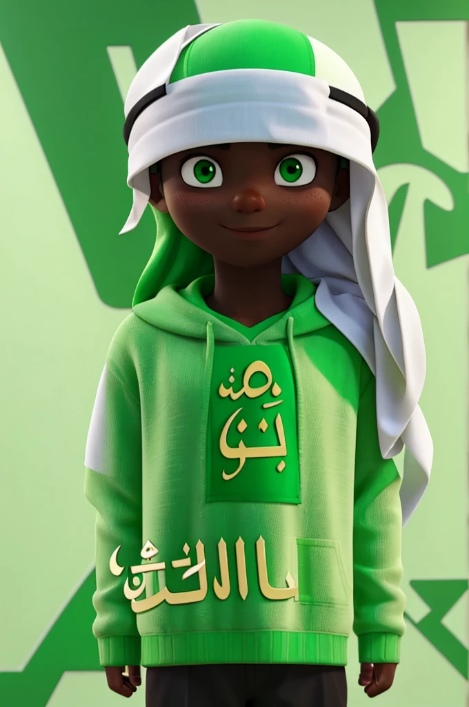 Arabic team logo green color with white symbol 
