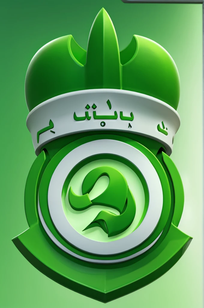 Arabic team logo green color with white symbol