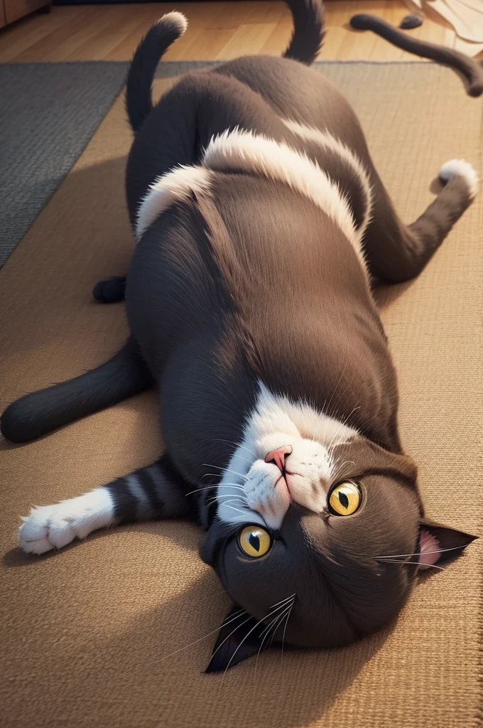 sideways cat