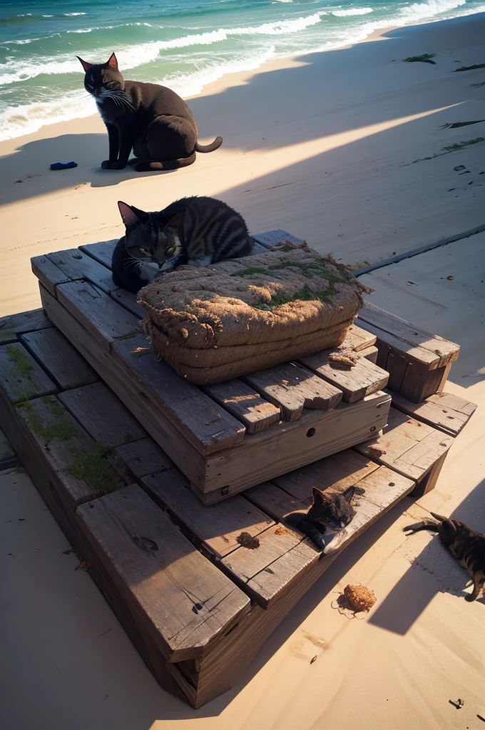 Leftovers of a coastal cat