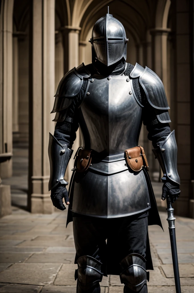 Knight in black armor.