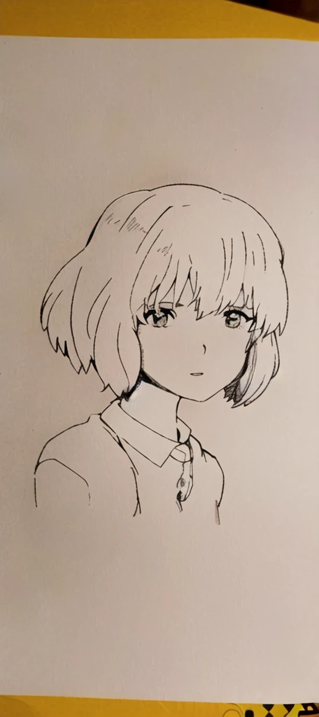 a cute anime girl, light yellow hair, sitting, JK uniform, warm lighting, blurred foreground, (best quality,4k,8k,highres,masterpiece:1.2),ultra-detailed,(realistic,photorealistic,photo-realistic:1.37),detailed eyes,detailed lips,extremely detailed face,long eyelashes,highly detailed,intricate details,soft focus,cinematic lighting,beautiful colors,vibrant,elegant,graceful,serene,peaceful,dreamy