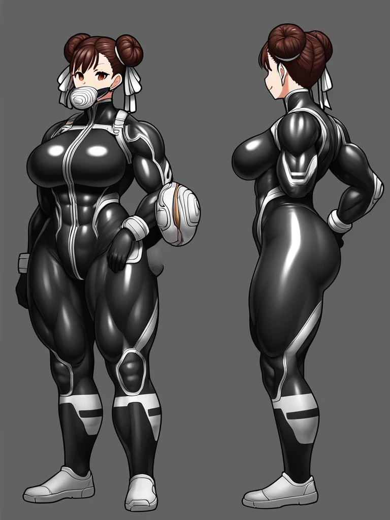 Bodysuits、armor、Kaiju 8、Tatsuyuki、girl、Japanese、Medium bust、One person、solo、Very thin、long, straight black hair、Staring at the camera、White skin、
