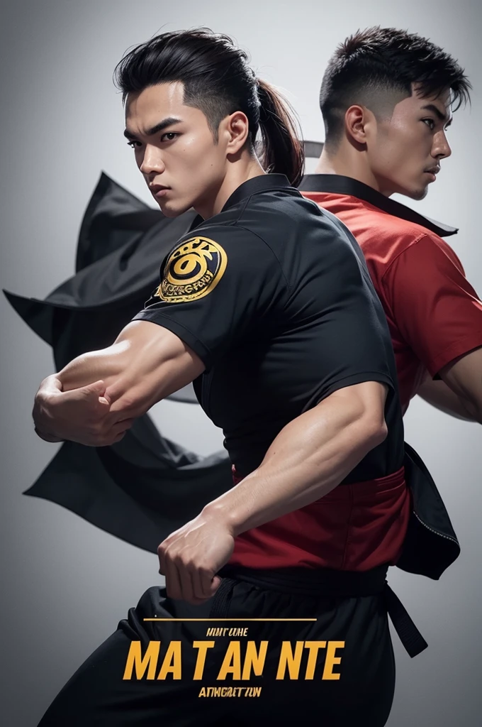 Create a martial arts YouTube profile image with dimensions of 1076 x 576 px