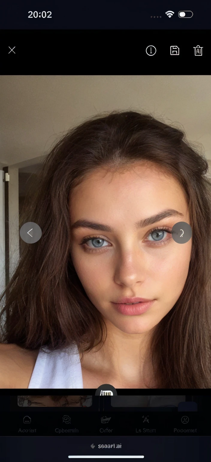 Belle brune aux reflets blonds portant un pull beige (in a café drinking soda), Very detailed, 22 ans, visage innocent, natural wavy hair, yeux bleus, High resolution, masterpiece, Best quality, intricate high detail, highly detailed, mise au point nette, detailed skin, realistic skin texture, texture, detailled eyes, professionnel, 4K, sourire charmant, filmed on Canon, 85 mm, faible profondeur de champ, Couleur Kodak Vision, perfect fit body, Extremely detailed, photographier_\(ultra\), photoreallistic, Realstic, Post-traitement, Maximum details, roughness, real life, ultra realist, photorealism, photographie, 8K UHD, photographie