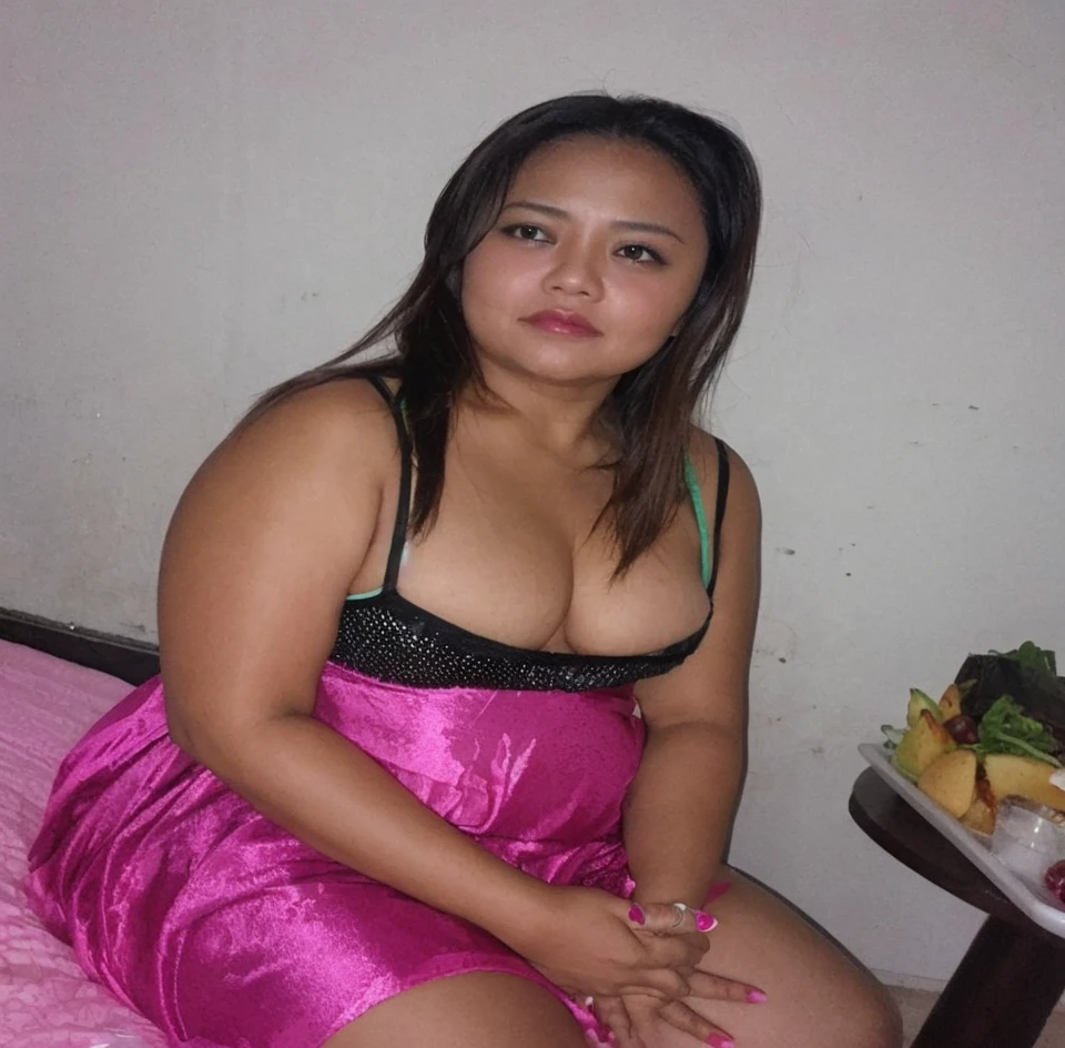 " 2woman, 35 Years Old, Indonesian , Lesbian Scene, Tank Top, big , full body, Curvy body, sharing Passionate hug and eating pussy