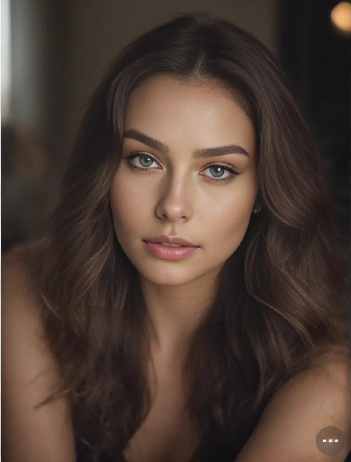 Belle brune portant un pull beige clair (Nail care in a modern beauty salon), Very detailed, 21 ans, visage innocent, natural wavy hair, yeux bleus, High resolution, Masterpiece, Best quality, Intricate details, highly detailed, mise au point nette, detailed skin, realistic skin texture, texture, detailled eyes, professionnel, 4K, sourire charmant, filmed on Canon, 85 mm, faible profondeur de champ,  Couleur Kodak Vision, perfect fit body, Extremely detailed, photographier_\(ultra\), photoreallistic, Realstic, Post-traitement, maximum details, roughness, real life, ultra realist, photorealism, photographie, 8K UHD, photographie, Travail, bureau