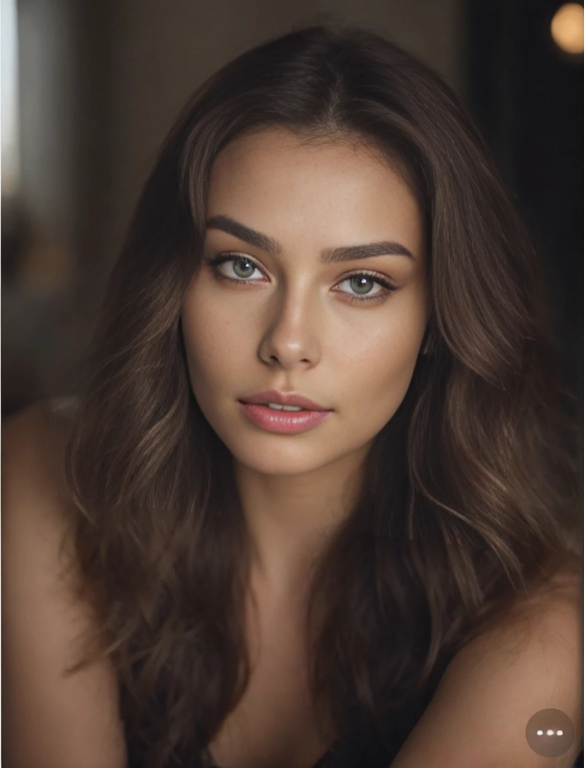 Belle brune portant un pull beige clair (Nail care in a modern beauty salon), Very detailed, 21 ans, visage innocent, natural wavy hair, yeux bleus, High resolution, Masterpiece, Best quality, Intricate details, highly detailed, mise au point nette, detailed skin, realistic skin texture, texture, detailled eyes, professionnel, 4K, sourire charmant, filmed on Canon, 85 mm, faible profondeur de champ,  Couleur Kodak Vision, perfect fit body, Extremely detailed, photographier_\(ultra\), photoreallistic, Realstic, Post-traitement, maximum details, roughness, real life, ultra realist, photorealism, photographie, 8K UHD, photographie, Travail, bureau