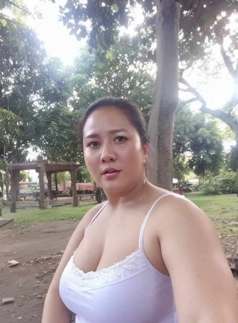 " 2woman, 35 Years Old, Indonesian , Lesbian Scene, Tank Top, big , full body, Curvy body, sharing Passionate hug and eating pussy