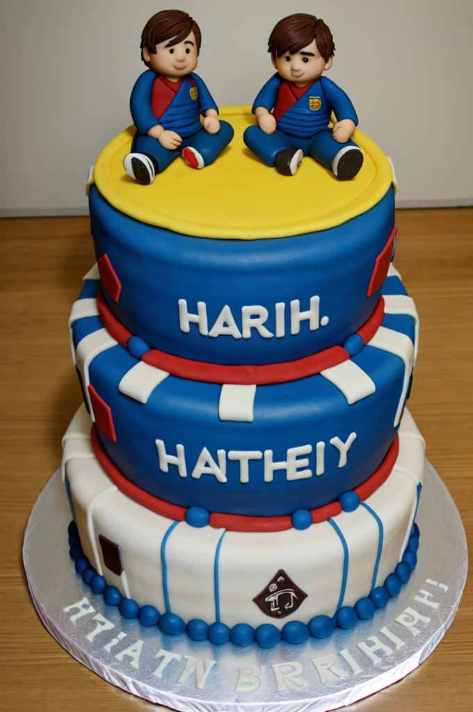 Give me a cake with a Messi and Christian theme