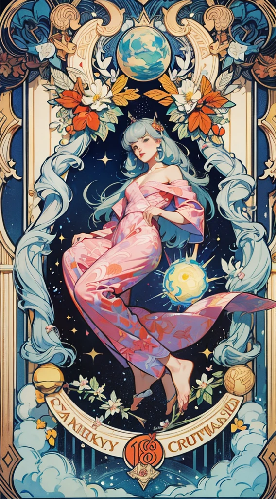  1960’s jugendstil psychedelic marbling pattern fantasy artwork by Gray Morrow and darren grealish