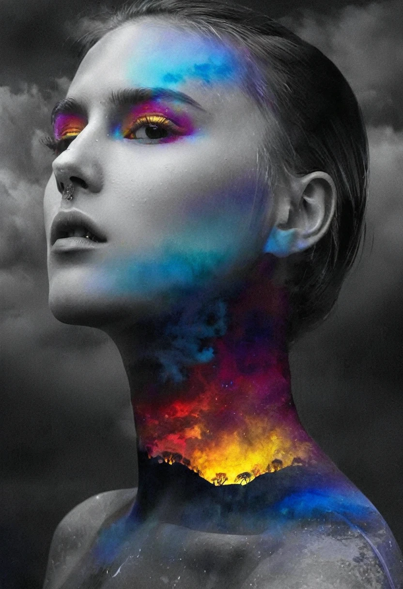 my fears seen from my soul are different and spectacular, my fears look sad and desolate , impressive colors 16k nostalgia light dark and sad atmosphere