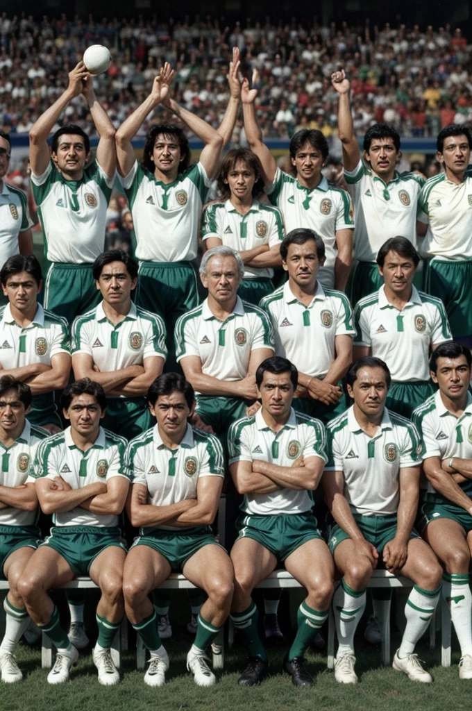 The 1986 World Cup champion Mexican team 