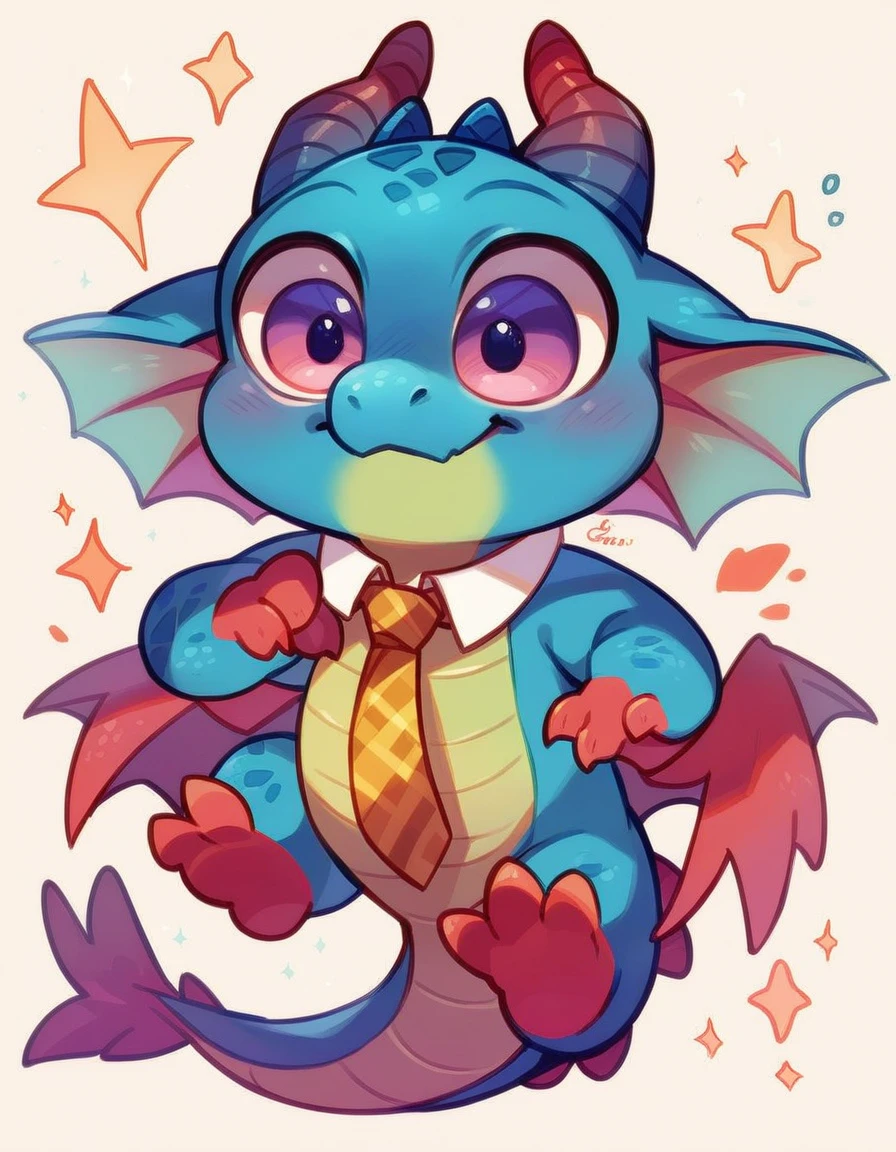 cute expression, high quality, (dragon), (cute little European Dragon:1.5), (cartoon:1.3),(chibi:1.2),(pixar style:1.2),(cute expression:1.1),(big eyes:1.1), red dragon with yellowish colors, he wears a gold tie, cute, pose, white background, full body, very cute, dynamic pose, 