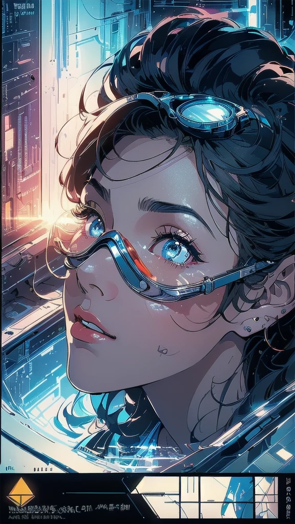 (((masterpiece, highest quality))),(((solo:1.2))),(((1girl:1.2))),(((32k wallpaper))),(very detailed, vintage science fiction),((((((geometric cinematic movie poster)))))), (bauhaus), shape,(((abstract))),(mid century modern),movie poster,(((((portfolio))))),(((((Close-up))))),(((((bust up))))),((((more various angle)))),(((ultimate highlight))),Vast landscape,((((complete. detailed face)))),(((Extremely talented))),(((most complecated machine))),(((text))),(((typography))),(((((best complicated machine))))),(((((genius mechanic))))),(((gorgeous light leak))),(((perfect detailed Infrared Goggles,thermography))),(((extreme reflection lens))),