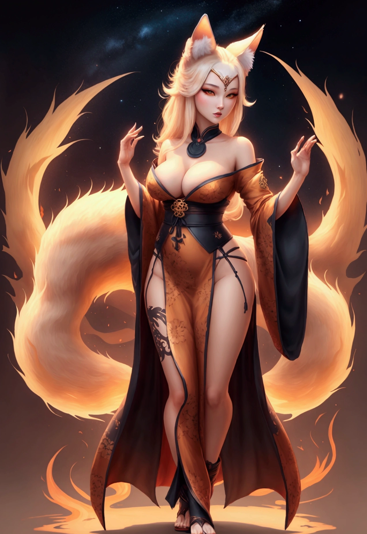 kitsune shaped like a beautiful woman