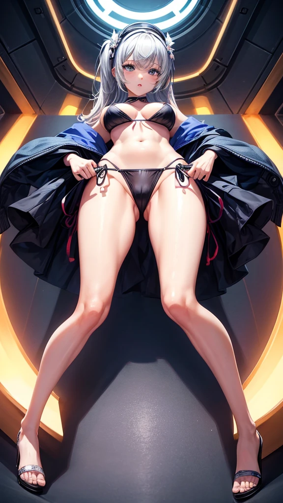 1girl, solo, focus_legs, extremly_detailed_legs, sexy_legs, detailed_legs, wearing bikini