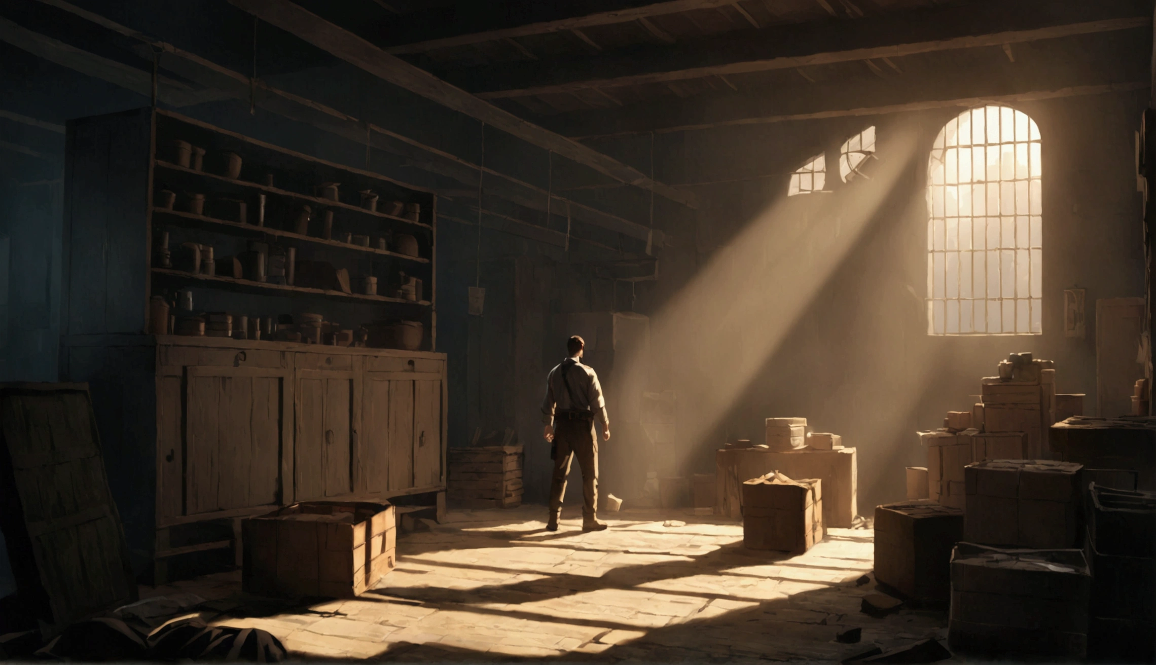 A scene of a  tells us how to act in case of danger
