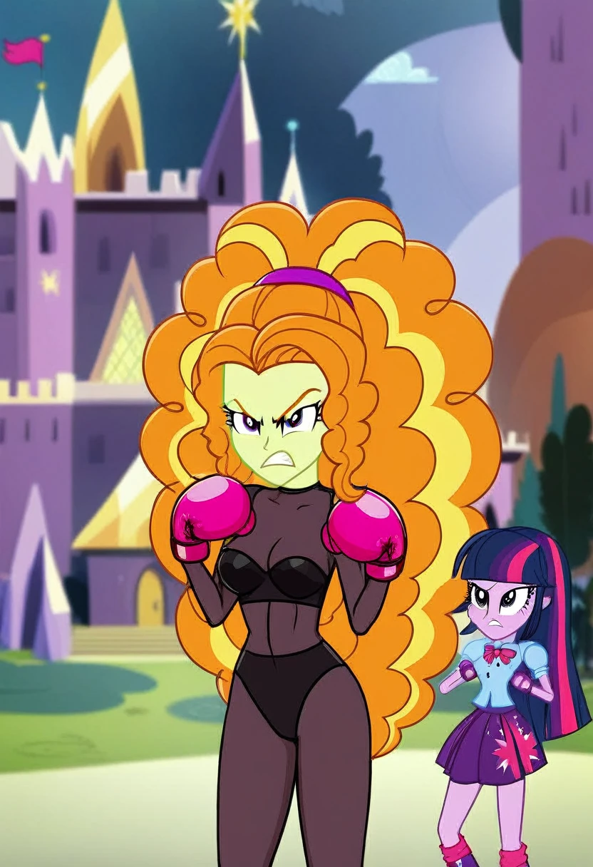 Eqg adagio angry bodystocking costiumme in the castle boxing Twilight sparkle
