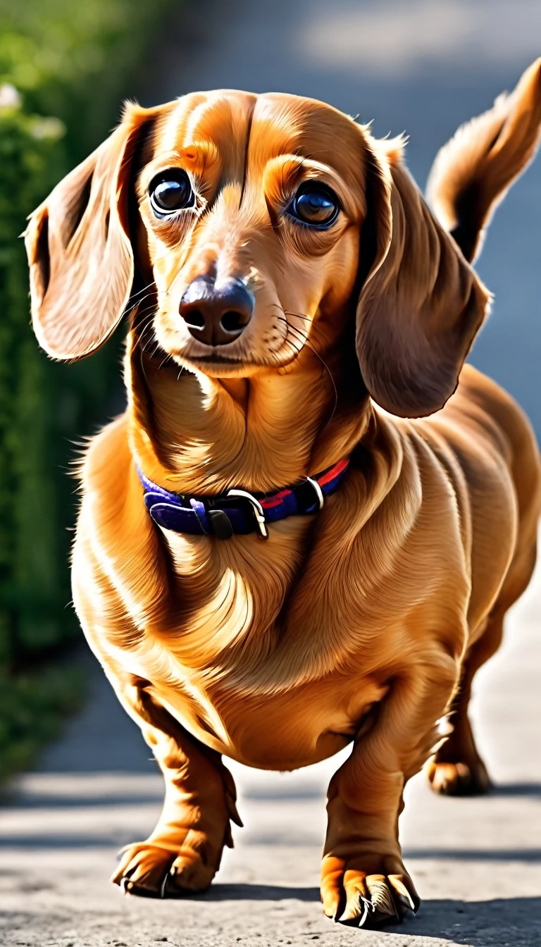A fat dachshund 