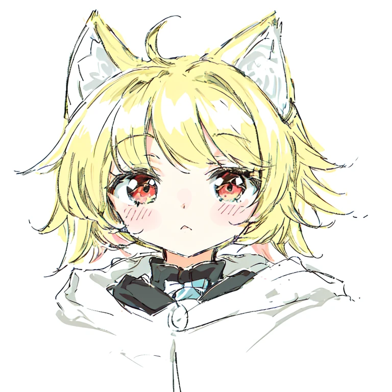 Cat ears anime girl and a bow tie, Kagamine Rin, cute anime Cat girl, anime Cat girl, Cat ears anime girl, Anime Styleに, Neferpitou, kemonomimi, Wolf Year, Anime Style, by Ai-Mitsu, by EiQ, kemono, Anime Cat, Cat girl, by Puru