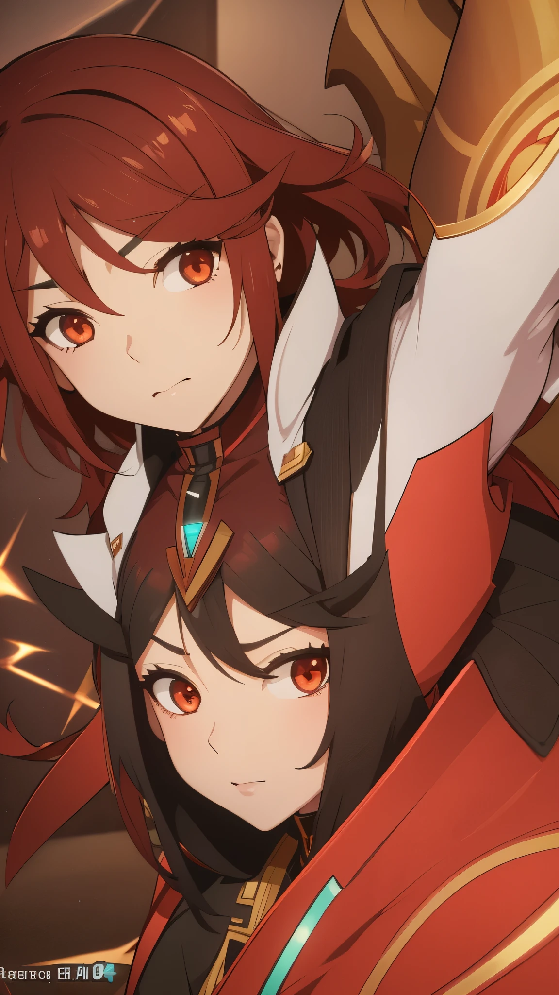 (pyra) do animd xenoblade chronicles1 , solo, gaping mouth, language, detail, anime,