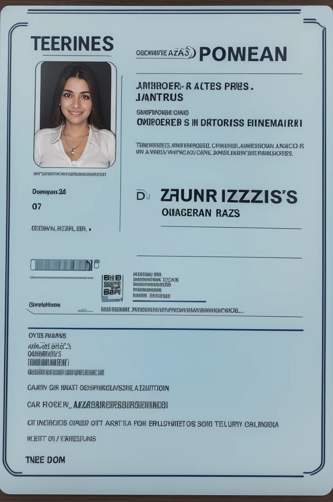 A employee id with a pin written "tens razão"