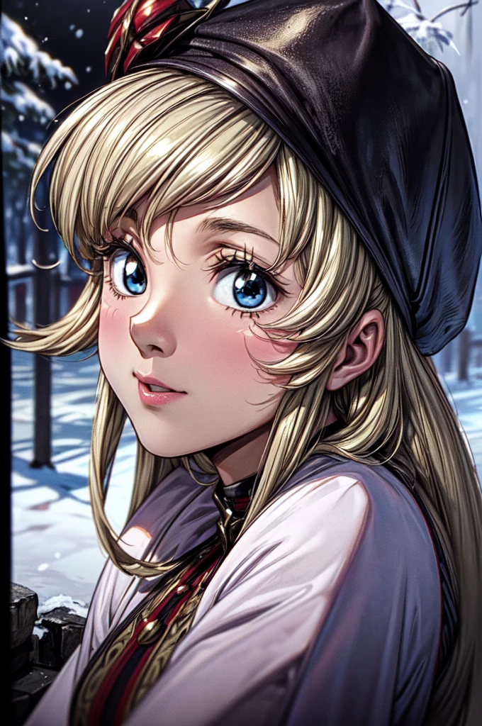 (masterpiece:1.1), (best quality:1.1), 1girl, Real light and shadow, anime face, 4k, 8k, wallpaper,epic, detail texture, blonde hair, (blue eyes:1.5), ((((blond hair:1.35, long hair)))),intricate eyes,beautiful detailed eyes, (symmetrical eyes,big eyes:1.5,(((lustrous skin:1.5,bright skin: 1.5,skin tanned,shiny skin,very shiny skin,shiny body,plastic glitter skin,exaggerated shiny skin,illuminated skin))),(detailed body,(detailed face)), cute, erotic,daring, (((medieval man armor, fur hat, adventurer man armor,winter coat))),(((intricate outfit,intricate clothes, embroidered outfit,ornate outfit,embroidered clothes,ornate clothing))), (dynamic pose:1.0),happy,smile,(centered,scale to fit dimensions,Rule of thirds), ((snowy pine forest at night)), with dark stormy clouds,winter,scenery:1.25,((snow forest background)),Christmas tree, highres,sharp focus,(ultra detailed,extremely detailed),(photorealistic artwork:1.37),(extremely detailed CG unity 8k wallpaper),(((vibrant colors,vibrant theme))),(intricate),(masterpiece),(best quality),
