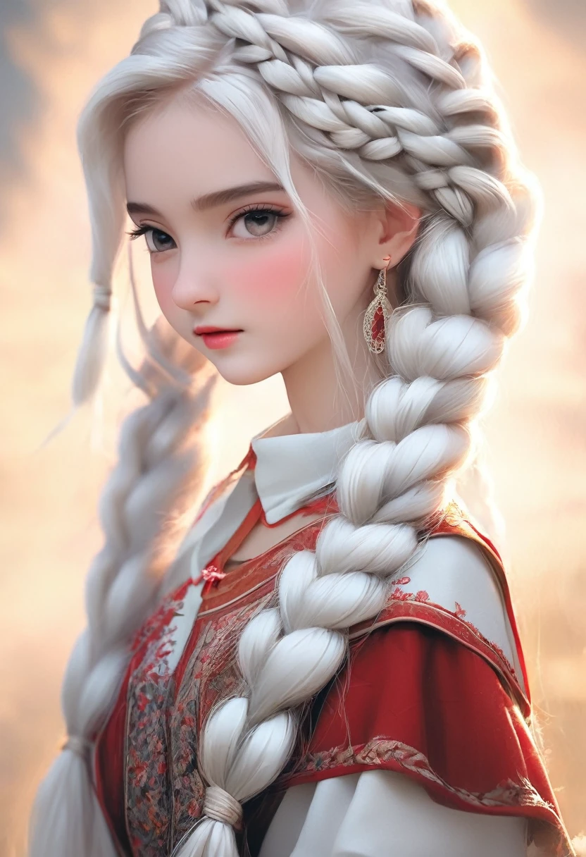 White braided hair girl