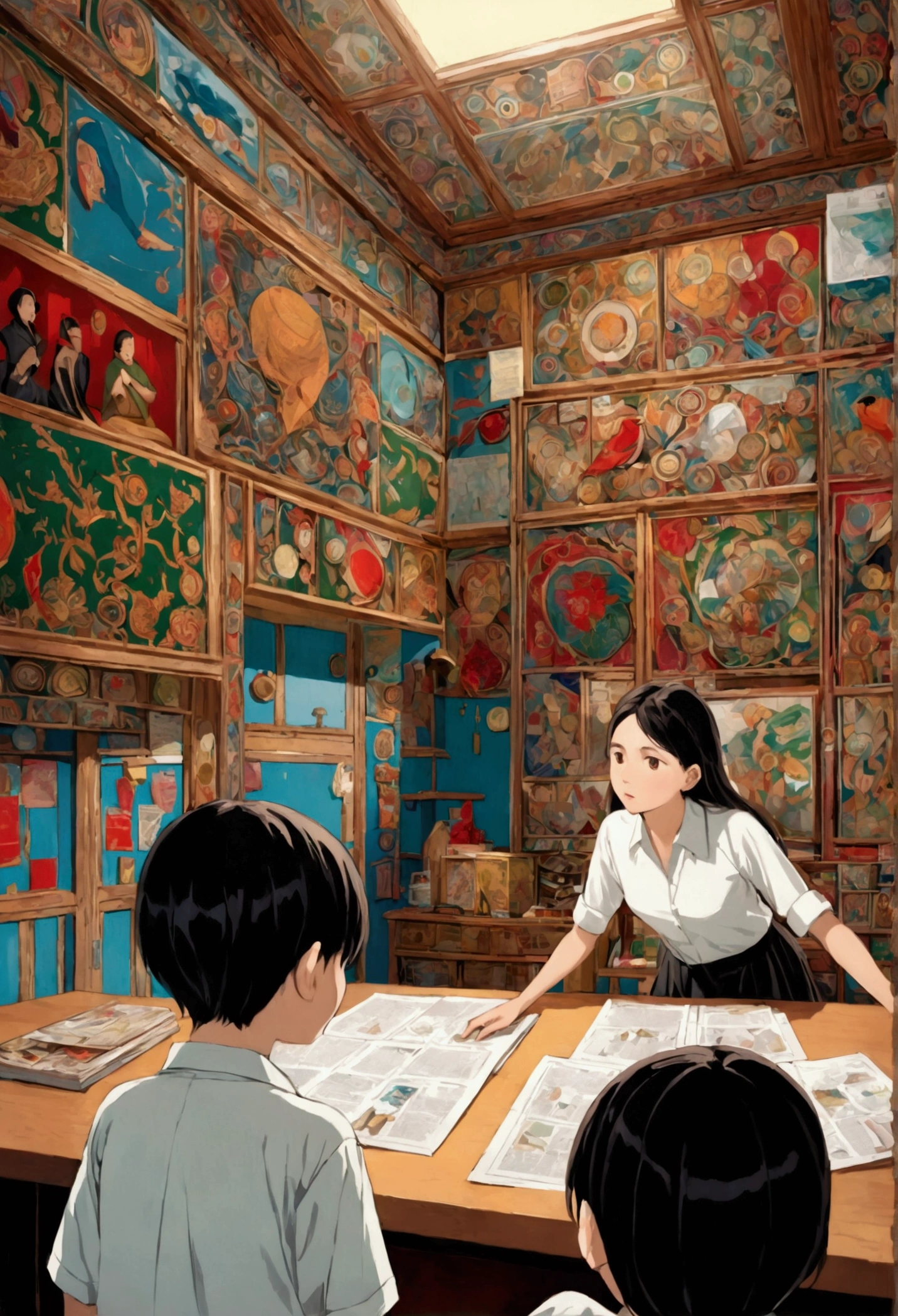 A scene where the receives information from the parents to raise awareness of risks