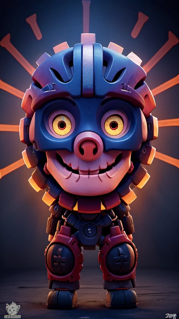 ink colored brain with gears