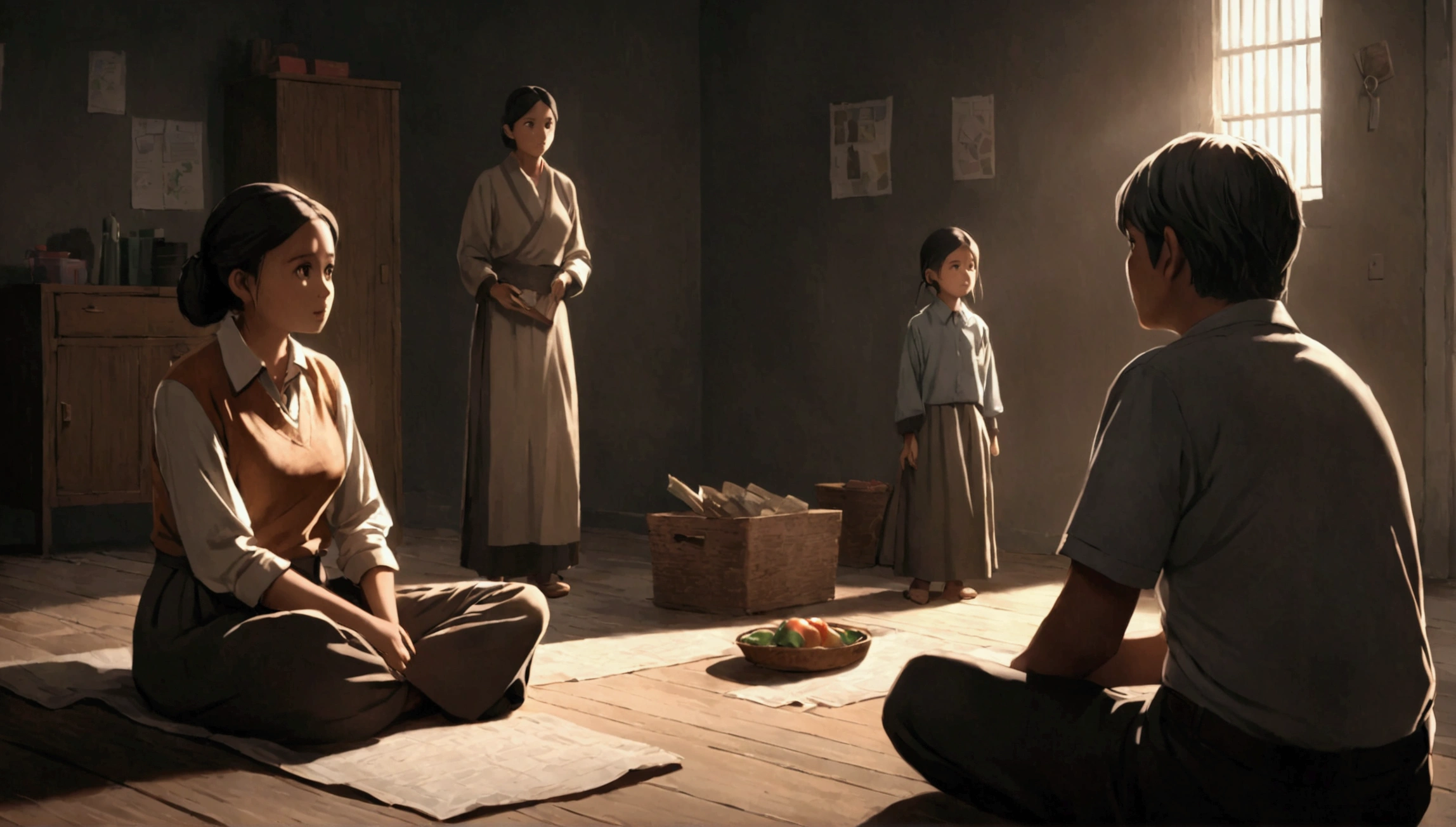 A scene where the receives information from the parents to raise awareness of risks