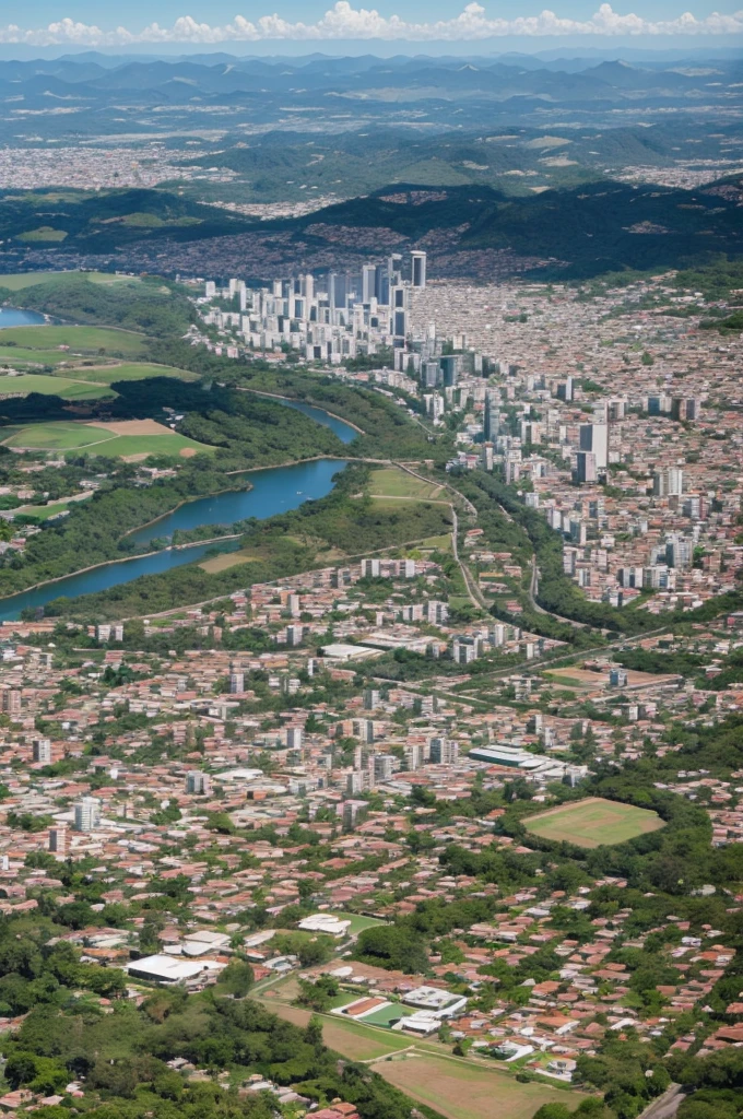 Generate an aerial image of Uberlandia Minas Gerais