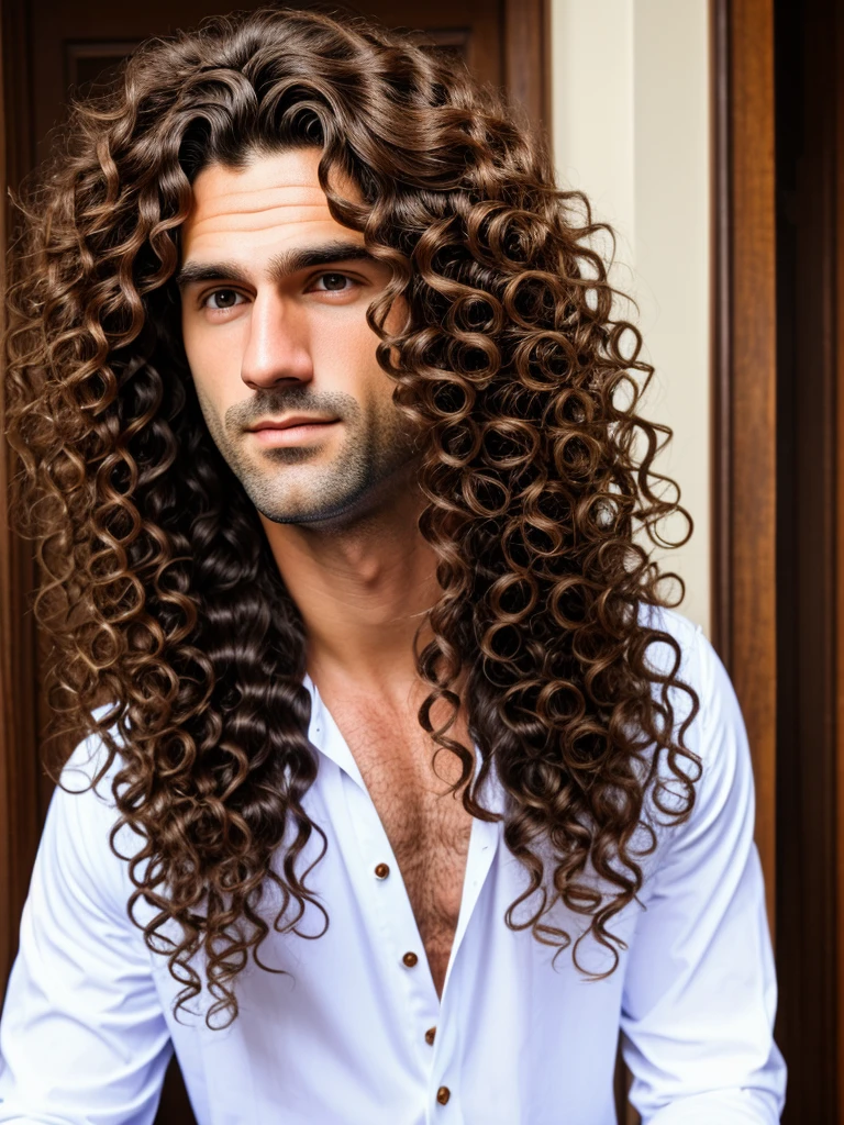 detailed man with long curly hair, duke&#39;s clothing, ornate and elaborate clothing, detailed facial features, high-quality portrait, cinematic lighting, oil painting, Masterpiece artwork, (best qualityer, 4K, 8k, high resolution, Masterpiece artwork: 1.2), ultra detali, (realisitic, fotorrealisitic, foto-realisitic: 1.37)"