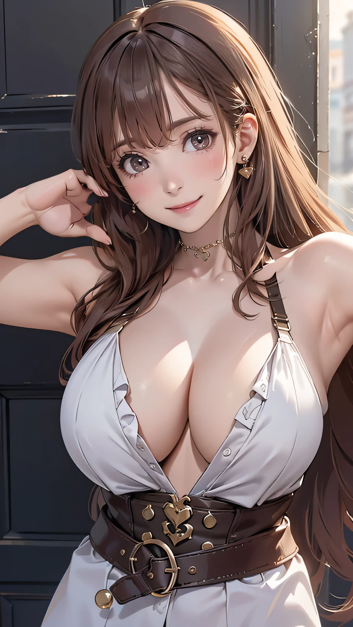 (random boyish fashion),(random pose),(random hairstyle),(large breasts:1.5),(Highest image quality, (8K), Ultra-realistic, Best Quality, High quality, High Definition, high quality texture, high detailing, Beautiful detailed, fine detailed, extremely details CG, Detailed texture, realistic representation of face, masterpiece, presence)