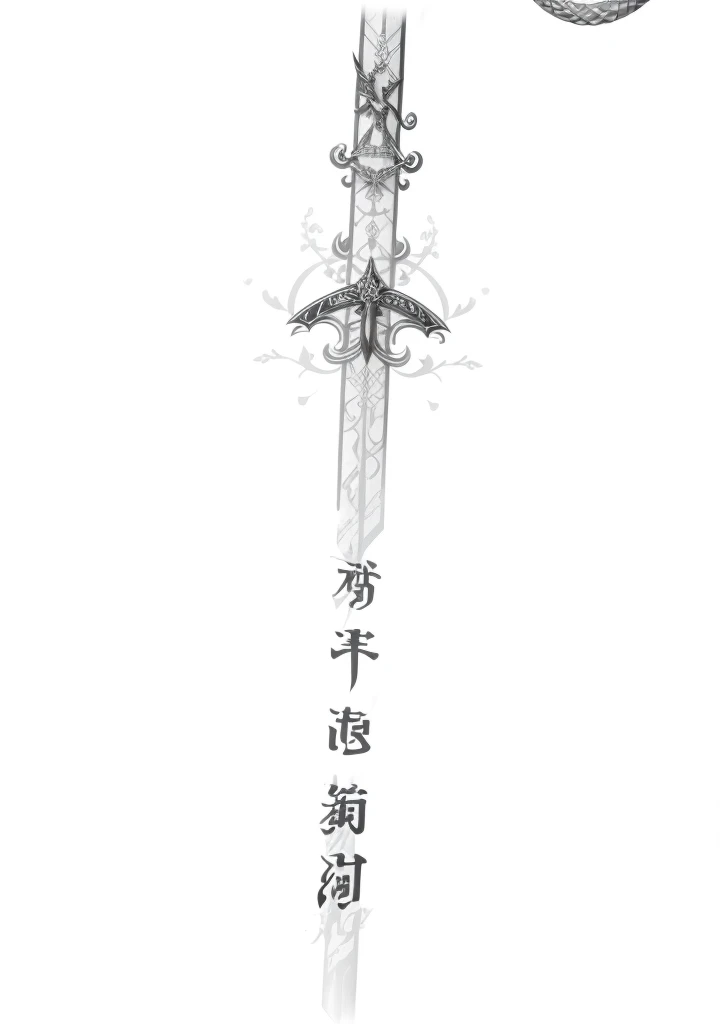 I want the sword to have a tangled snake and some red touches, Tatoo type