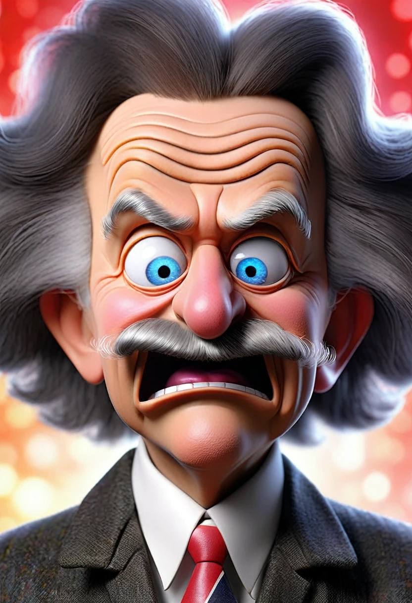 
I understood! Here is the plain text version of the prompt:

Create an iconic image that combines the famous portrait of Albert Einstein with his tongue sticking out and making a face, styled with the makeup of Kiss musician Gene Simmons. The image must capture the irreverence and rebellious spirit of rock, while maintaining the genius and intelligence associated with Einstein. Use the classic portrait of Albert Einstein with his tongue hanging out as a base. Add Gene Simmons&#39; signature black and white makeup, including the dramatic facial lines around the eyes and the black area around the mouth. Einstein must be making an amused face, with red tongue extended and exaggerated, em um gesto de atitude rock 'n' roll. Include additional details like a rock hairstyle, maybe with a slight mohawk or tousled hair, reminiscent of Gene Simmons&#39; style. Add a black leather jacket with rivets or a vest with metal elements. Create a dynamic background with rays of light radiating from the center, highlighting Einstein. Include elements like electric guitars, musical notes, and amplifiers in the background to reinforce the rock theme. Use a color palette that includes black, offwhite, rot, and touches of silver/metallic to capture the essence of classic rock. Optionally, add a banner at the bottom of the image with the phrase "Rock Genius" in a stylized and bold typography. Include your name or logo discreetly in one corner of the image. The image must be visually impactful, divertida, it&#39;s unique, combining elements of genius and rebellion. It should work well as t-shirt art., Posters, or other graphic products.
