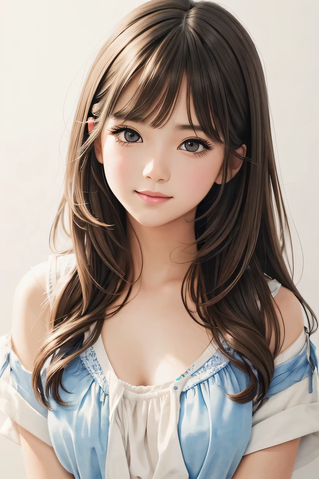super detailed illustration, watercolor, hand drawn, cute girl, Masterpiece, best quality